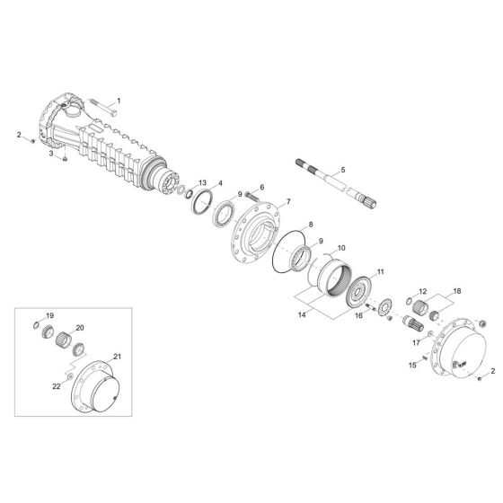 Axle Case & Wheel Hub for DW60-3