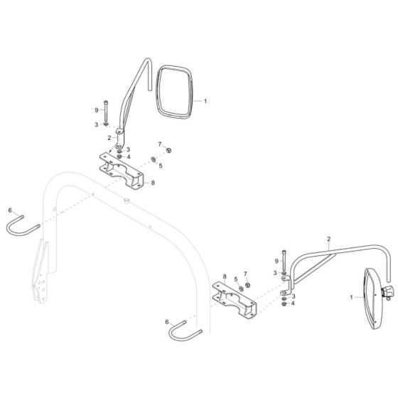 Mirror Assembly for DW60 Dumper