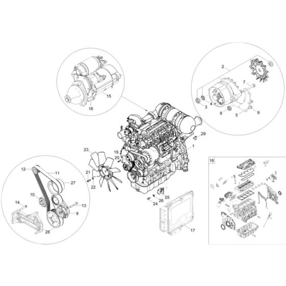 Engine Assembly for Wacker DW90-2