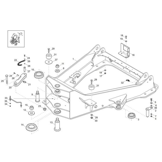 Front Frame for Wacker DW90-3