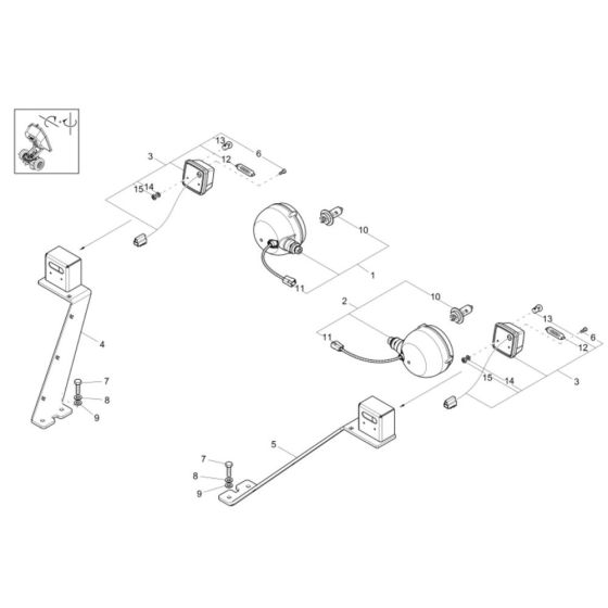 Headlight Assembly for DW90