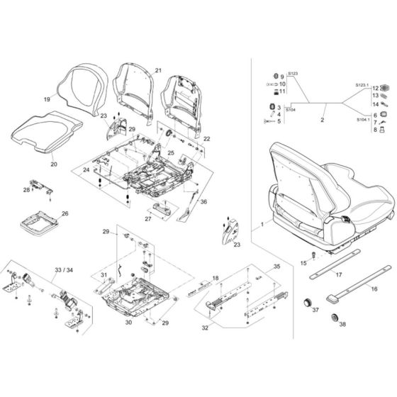 Seat Assembly for DW90 Dumper