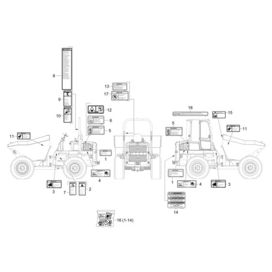 Decals for DW90 Dumper