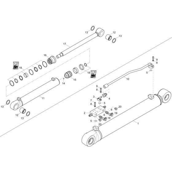 Luffing Boom Cylinder Assembly