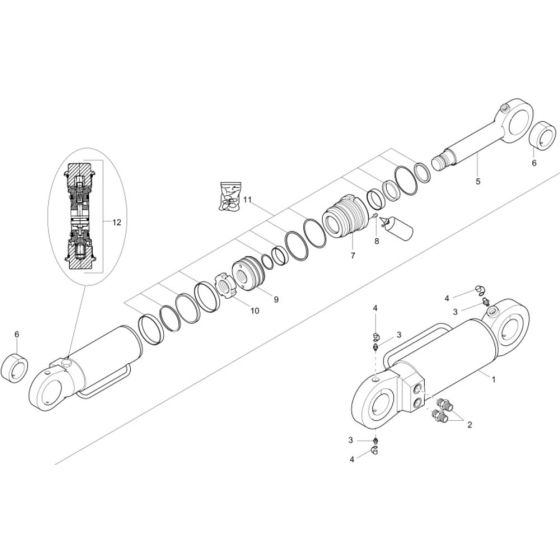 Dozer Blade Cylinder Assembly