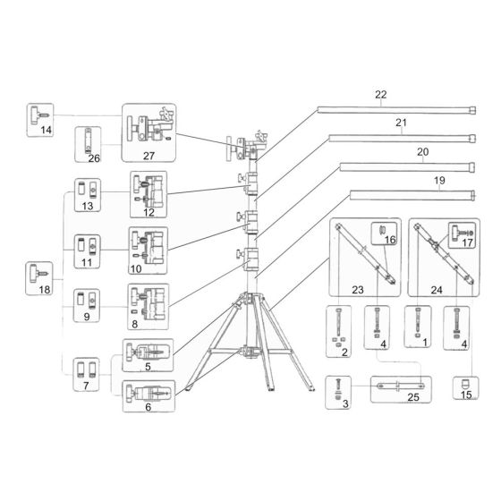 Tripod Assembly for Wacker LBA1