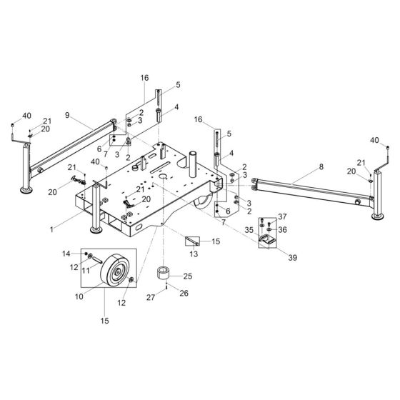 Wheel Assembly for Wacker LBM1