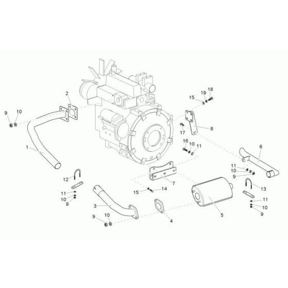 Exhaust Assembly for Wacker TD15