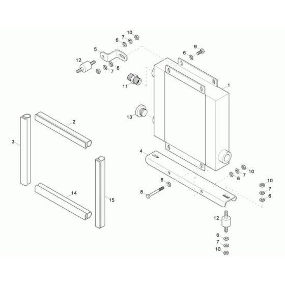 Cooler Assembly for Wacker TD9