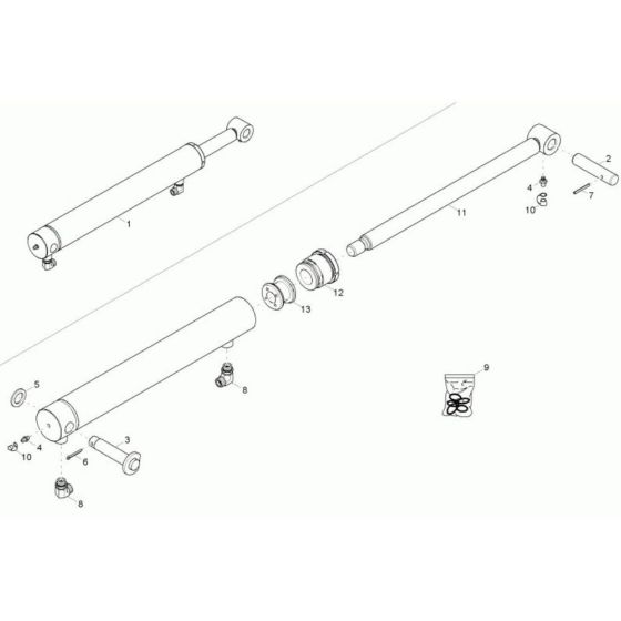 Tilt Ram Assembly for TD9