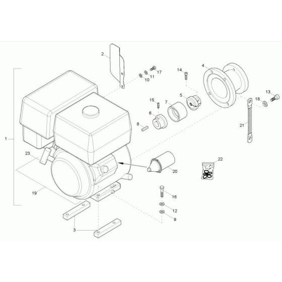 Engine Assembly for Wacker TD9