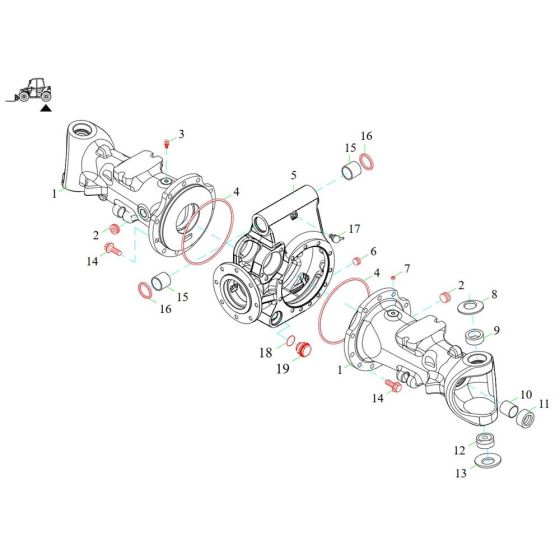Axle Tube Assembly for TH412