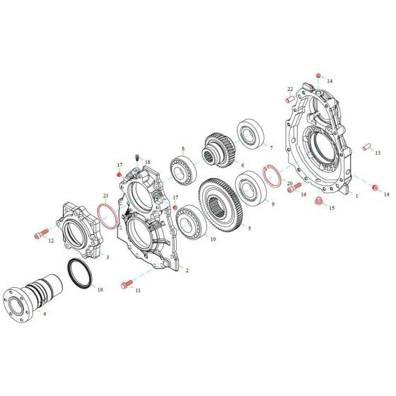 Gearbox Assembly for Wacker TH522