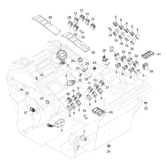 Instrument Panel for Wacker TH522