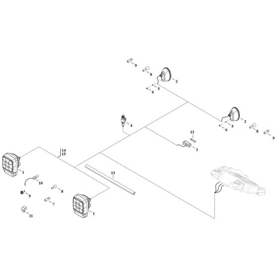 Headlight Assembly for TH522