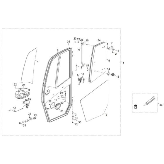 Door Assembly for Wacker TH522