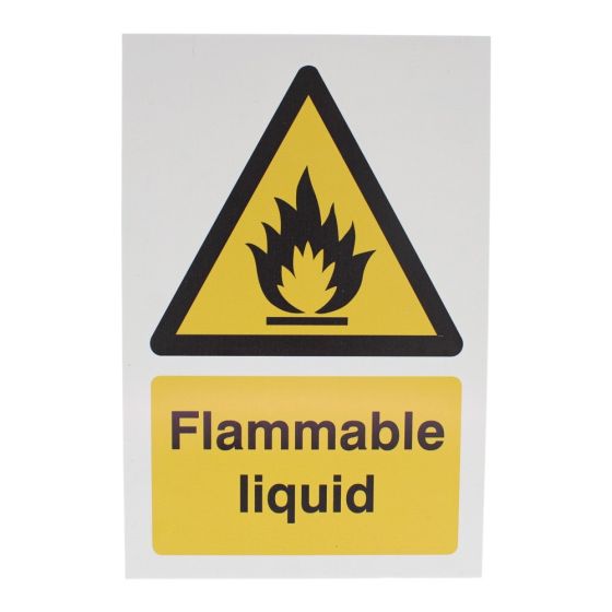 Flammable Liquid Sign Foamex (240mm x 360mm)