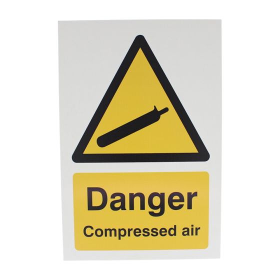 Danger Compressed Air Sign 240x360mm Foamex 3mm