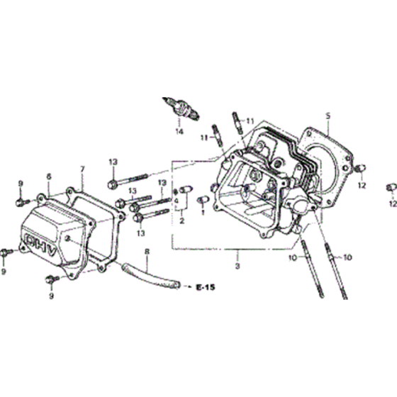 Cylinder Head Assembly for Honda WB20XT Water Pump