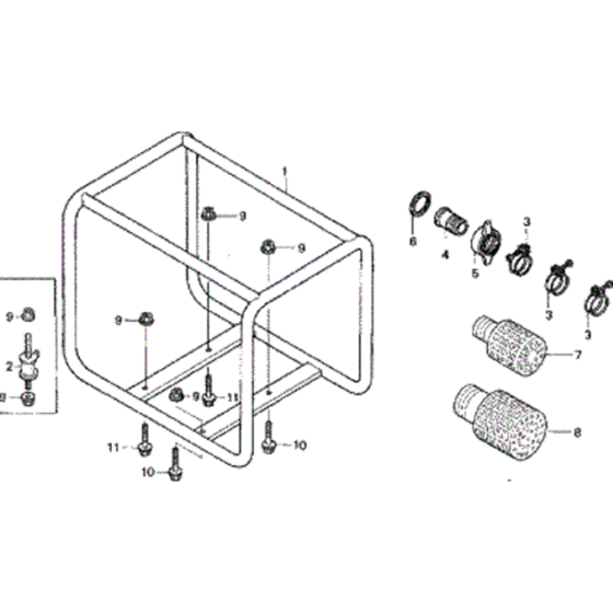 Frame Assembly for Honda WB20XT Water Pump