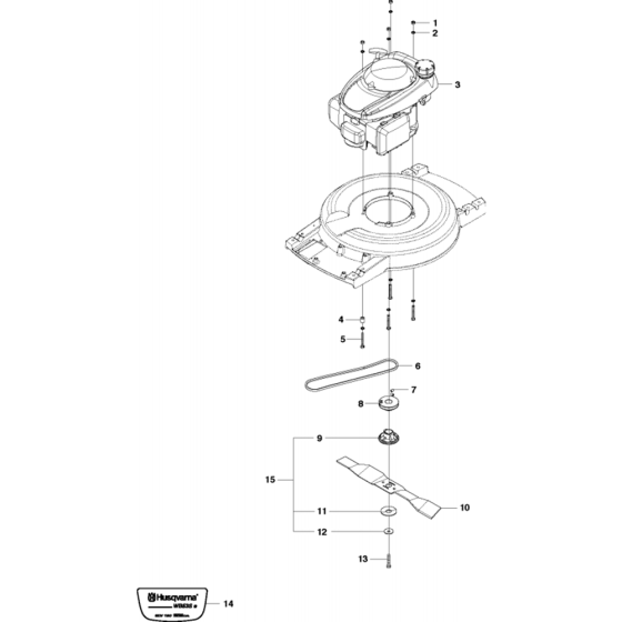 Engine Assembly for Husqvarna WB53 SE Consumer Lawn Mower