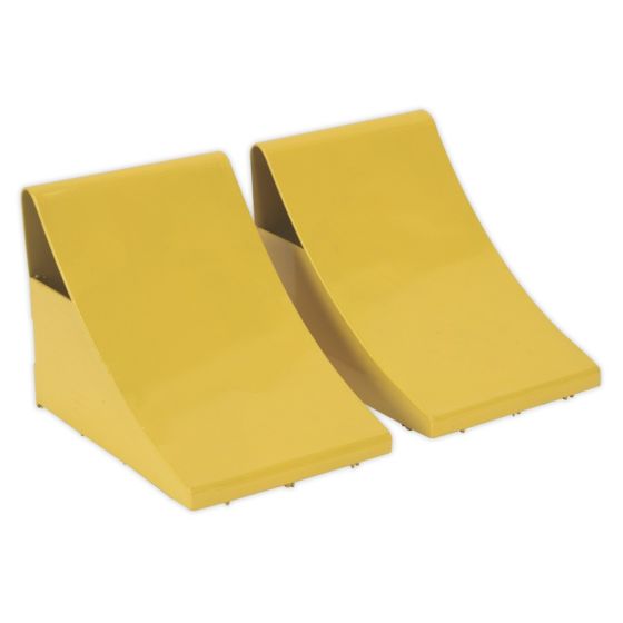 Heavy-Duty Steel Wheel Chocks 4kg - Pair Sealey Part No. WC05