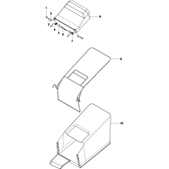Bagger Assembly for Husqvarna WC48 SE Consumer Lawn Mower