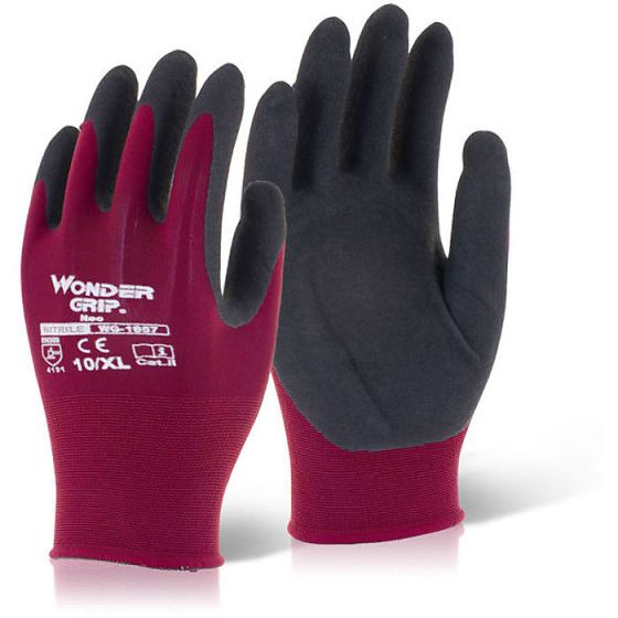 Wonder Grip Gloves Microfibre Knitted Shell & Single Rubber Coating 8/MED