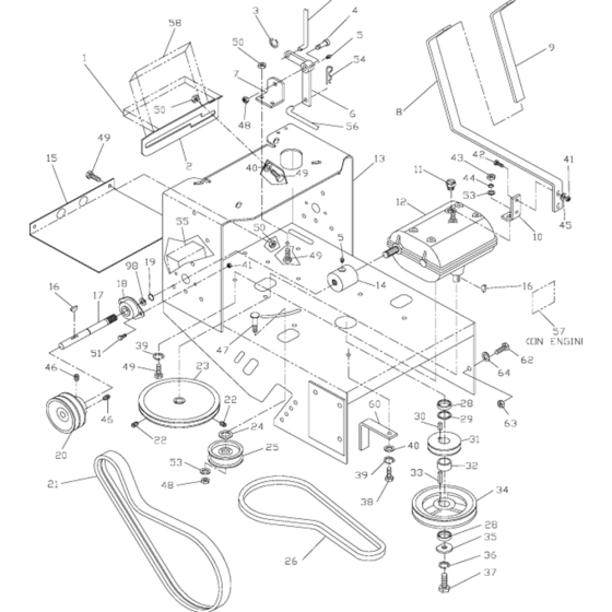 Transmission and Shifter Assembly for Husqvarna WG3213P Commercial Lawn Mower