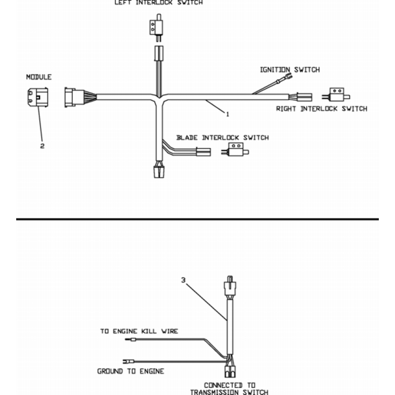 Wiring Harness Assembly for Husqvarna WG3613E Commercial Lawn Mower