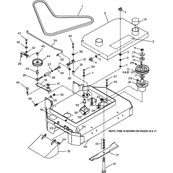 Cutting Deck 36" Assembly for Husqvarna WG3613E Commercial Lawn Mower