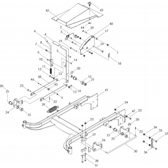 Frame Assembly for Husqvarna WH4817EFQ Commercial Lawn Mower