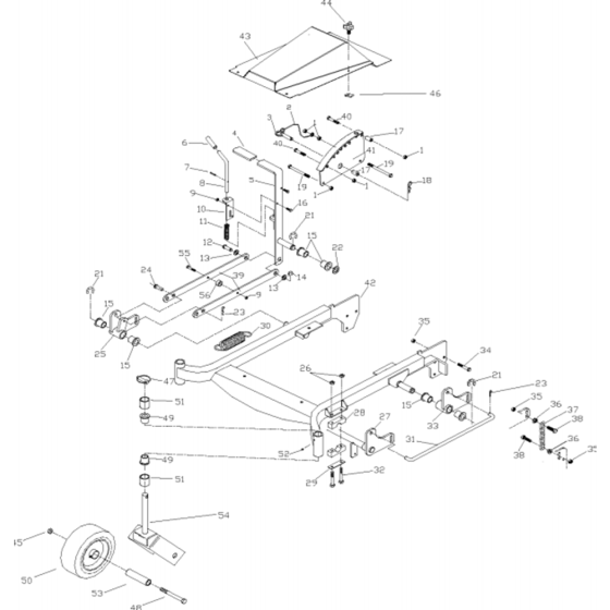 Frame Assembly for Husqvarna WHF4215ETS Commercial Lawn Mower