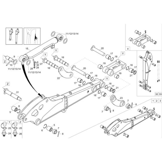 Dipperstick Assembly for Wacker 28Z3