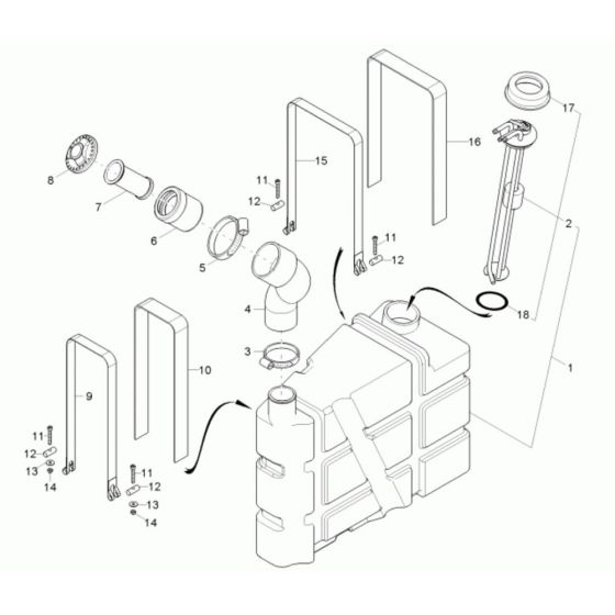 Fuel Tank Assembly for Wacker
