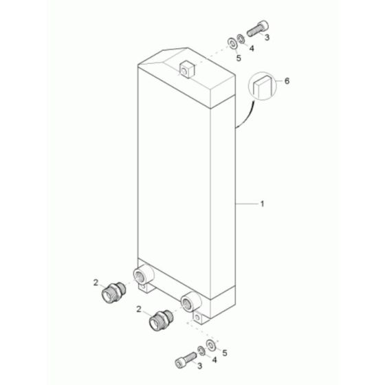 Oil Cooler Assembly for Wacker