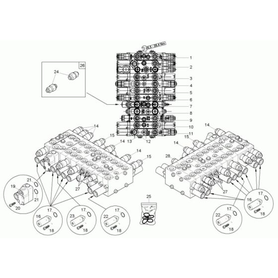 Control Valve Assembly - Neuson 38Z3