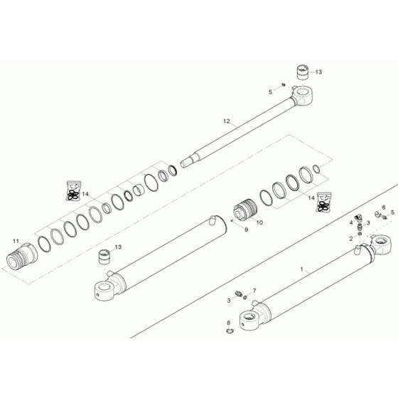 Boom Offset Cylinder Assembly