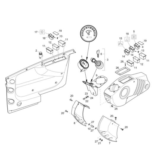 Instrument Panel for Neuson 38Z3