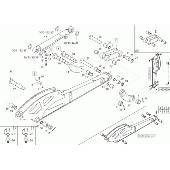 Dipperstick Assembly for Neuson 38Z3