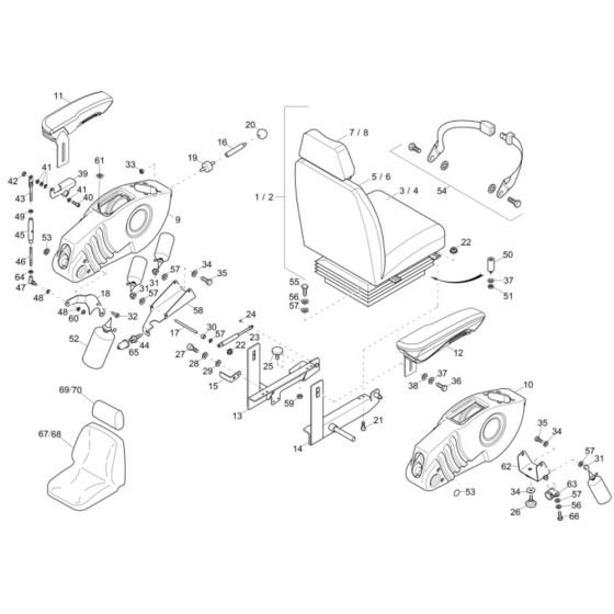 Seat Assembly for Neuson 38Z3