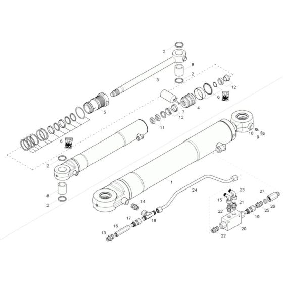 Boom Offset Cylinder Assembly