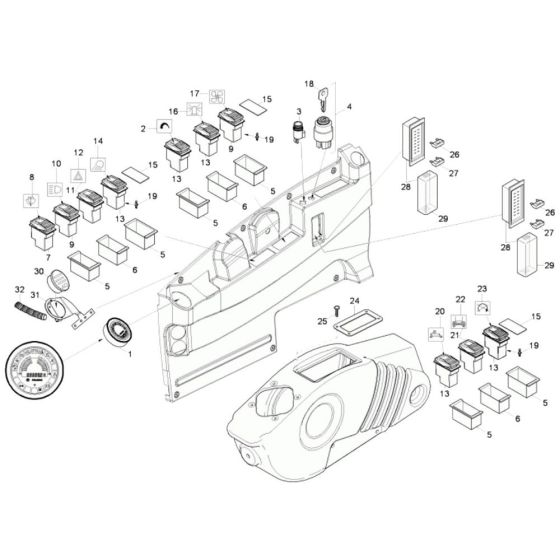 Instrument Panel for Wacker 6503