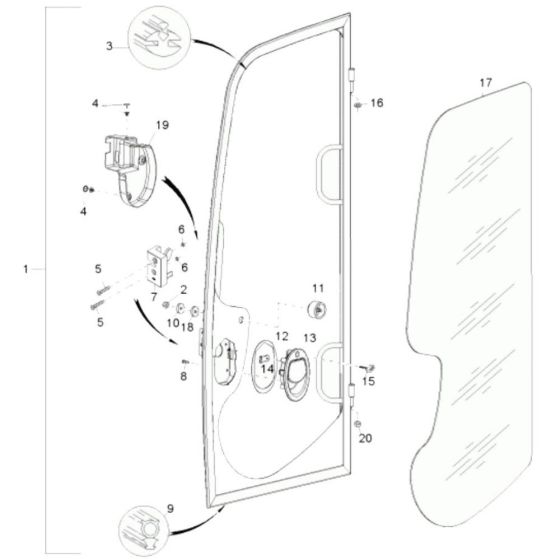 Door Assembly for Wacker 6503