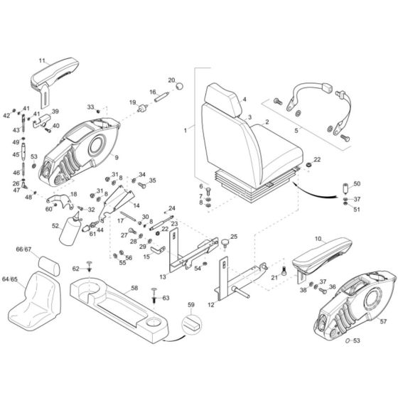 Seat Assembly for Wacker 6503