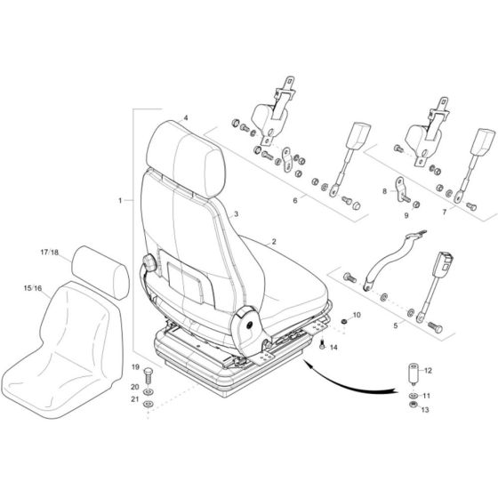Seat Assembly for Wacker 6503