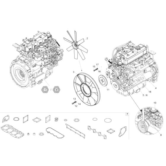 Engine Assembly for Neuson 75Z3