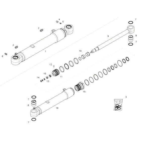 Boom Offset Cylinder Assembly