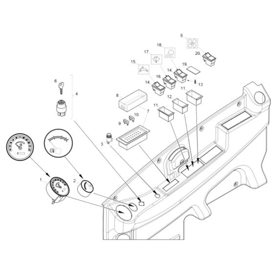 Instrument Panel for Neuson 75Z3