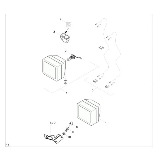 Front Light Assembly Neuson 75Z3